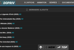 regardez vos films et séries préférés en streaming gratuit hd. profitez d'une large sélection de contenus en haute définition, sans inscription et sans abonnement. accès facile et rapide pour une expérience de visionnage optimale.